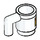 LEGO White Mug with Reddish Brown and Gold TVA Logo (3899)