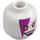 LEGO White Never Witch Minifigure Head (Safety Stud) (3274 / 106426)