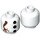 LEGO White Olaf Micro Doll Minifigure Head (Recessed Solid Stud) (3626 / 61075)