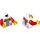 LEGO Bianco Open Giacca con Rosso Braccia e &#039;8&#039; sul retro Femmina Busto (973 / 76382)