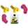 LEGO blanc Palmtree et Cheval Shirt Torse (973)