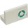 LEGO White Panel 1 x 2 x 1 with Green Recycling Arrows Sticker with Square Corners (4865)