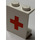 LEGO White Panel 1 x 2 x 2 with Red Cross without Side Supports, Solid Studs (4864)