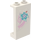 LEGO blanc Panneau 1 x 2 x 3 avec Bright Pink et Medium Azure Fleur Autocollant avec supports latéraux - tenons creux (74968)