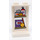 LEGO Wit Paneel 1 x 2 x 3 met Twee shelves met Bal, Fles, Sponge en Doos of Tissues Sticker met zijsteunen - holle noppen (35340)