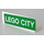 LEGO Weiß Panel 1 x 4 mit Abgerundete Ecken mit Weiß &#039;LEGO CITY&#039; auf Green Aufkleber (15207)