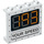 LEGO Bianco Pannello 1 x 4 x 3 con &#039;193 YOUR SPEED&#039; con supporti laterali, bottoncini cavi (33641 / 60581)