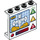 LEGO blanc Panneau 1 x 4 x 3 avec Batman Monitor display  avec supports latéraux, tenons creux (35323 / 36855)