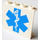 LEGO blanc Panneau 1 x 4 x 3 avec EMT Star of Life Autocollant sans supports latéraux, tenons creux (4215)