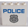 LEGO blanc Panneau 1 x 4 x 3 avec Police et Badge Autocollant avec supports latéraux, tenons creux (35323)