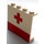 LEGO Wit Paneel 1 x 4 x 3 met Rood Kruis en Stripe zonder zijsteunen, volle noppen (4215)