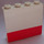 LEGO blanc Panneau 1 x 4 x 3 avec rouge Stripe sans supports latéraux, tenons pleins (4215)