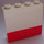 LEGO Bianco Pannello 1 x 4 x 3 con Rosso Striscia senza supporti laterali, bottoncini pieni (4215)