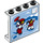 LEGO Bianco Pannello 1 x 4 x 3 con Skating Couple Display con supporti laterali, bottoncini cavi (35323 / 83860)