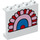 LEGO Weiß Panel 1 x 4 x 3 mit tunnel mit pink und rot Bogen stones mit Seitenstützen, Hohlbolzen (29666 / 60581)