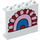 LEGO White Panel 1 x 4 x 3 with tunnel with pink and red arch stones with Side Supports, Hollow Studs (29666 / 60581)