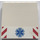 LEGO White Panel 1 x 6 x 5 with EMT Star of Life and Danger Stripes Sticker (59349)