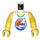 LEGO Bianco Paradisa Busto Tank Superiore con Sailboat logo con Giallo Braccia e Giallo Mani (973 / 76382)