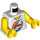 LEGO Bianco Paradisa Busto Tank Superiore con Sailboat logo con Giallo Braccia e Giallo Mani (973 / 76382)