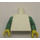 LEGO White Plain Minifig Torso with Green Arms (76382 / 88585)