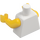 LEGO White Plain Minifig Torso with Yellow Arms and Hands (73403 / 88585)