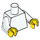 LEGO Weiß Schmucklos Torso mit Weiß Arme und Gelb Hände (76382 / 88585)