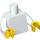 LEGO Weiß Schmucklos Torso mit Weiß Arme und Gelb Hände (76382 / 88585)