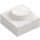 LEGO Bianco Piastra 1 x 1 con Pixelato Scheletro Viso (3024)