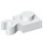 LEGO White Plate 1 x 1 with Vertical Clip (Thick Open &#039;O&#039; Clip) (44860 / 60897)