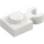 LEGO Blanc assiette 1 x 1 avec Verticale Clip (Clip en &#039;U&#039; épais) (4085 / 60897)