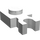 LEGO blanc assiette 1 x 1 avec Verticale Agrafe (Clip en U épais) (4085 / 60897)