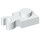 LEGO White Plate 1 x 1 with Vertical Clip (Thick &#039;U&#039; Clip) (4085 / 60897)