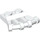 LEGO White Plate 1 x 2 with Angled Bar Handles (92692)