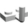 LEGO Weiß Platte 1 x 2 mit Haken (6 mm horizontaler Arm) (4623)