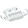 LEGO White Plate 1 x 2 with Racer Grille (50949)
