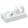 LEGO White Plate 1 x 2 with Top Clip with Gap (92280)