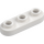 LEGO White Plate 1 x 3 Rounded (77850)