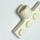 LEGO White Plate 1 x 4 with Ball Joint Socket (Long with 2 Slots)