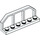 LEGO Hvit Plate 1 x 6 med Tog Vogn Railings (6583 / 58494)