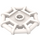 LEGO Weiß Platte 2 x 2 mit Bar Rahmen Octagonal (Ohrstecker mit Schnittkanten) (30033)