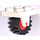 LEGO White Plate 2 x 2 with Wheel Holder with Red Wheel and Black Tire Offset Tread