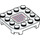 LEGO Blanc assiette 4 x 4 x 0.7 avec Coins arrondis et Empty Middle avec Cloud Scanner Code (66792 / 69465)