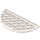 LEGO White Plate 4 x 8 Round Half Circle (22888)