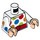 LEGO White Polka-Dot Man Minifig Torso (973 / 76382)