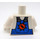 LEGO blanc Power Miners Torse avec Bleu Overall Bib (973 / 76382)