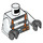 LEGO Weiß Prisoner Torso mit Suspenders und Gürtel (973 / 76382)