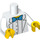 LEGO blanc Professor Frink Minifig Torse (973 / 88585)