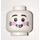 LEGO Wit Konijn Gezicht Zwart Eyebrows en whiskers Bright Roze Cheeks (Verzonken solide nop) (3626)