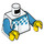 LEGO Weiß Race Buggy Driver Minifig Torso (973 / 76382)