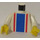 LEGO White Racer, Blue and Red Vertical Stripes Torso (973)